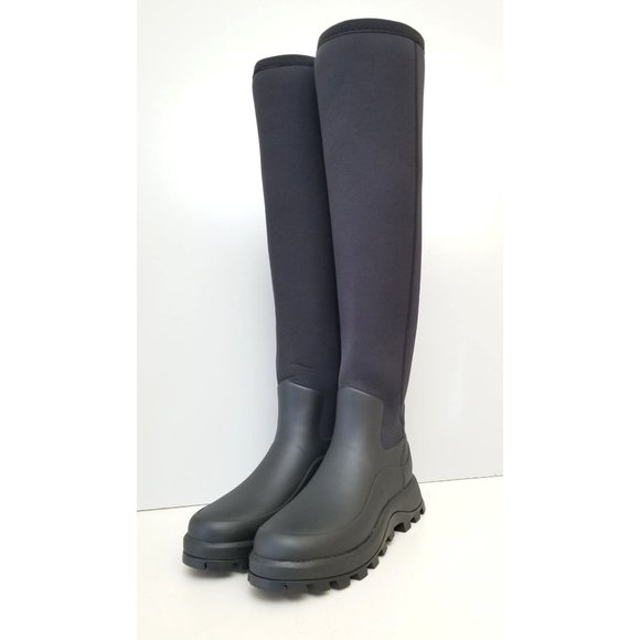 Hunter Tall City Explorer Boots in Black Neoprene Womens Size 6 37 - Picture 2 of 6